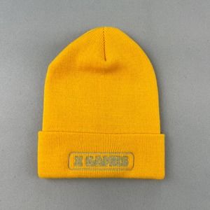 Vintage X Games Beanie Hat Adult Yellow Extreme Sports Biking BMX Skateboard Y2K